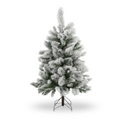 4ft flocked mix pine Christmas tree with snow-dusted branches