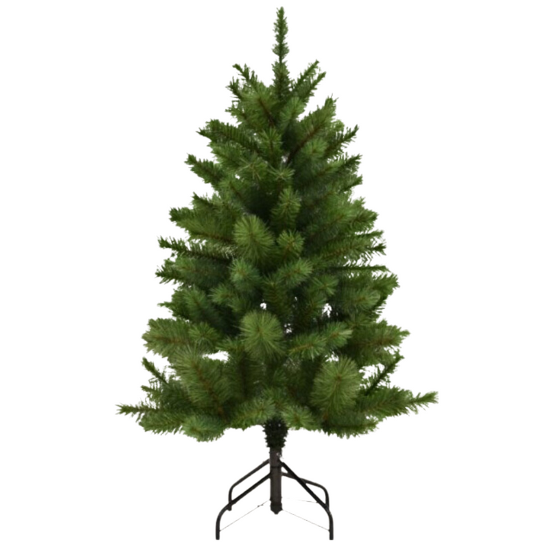 4ft Green Hill Christmas tree with 172 green tips and classic pine shape for small-space holiday decorating
