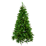 7ft Green Hill Christmas tree with 843 lush green tips and metal stand for indoor holiday décor