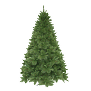 7.5ft long needle pine Christmas tree with lush green branches and sturdy metal base