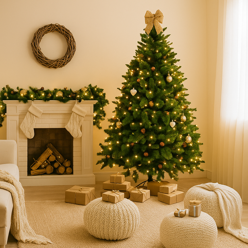 183cm Woodland Spruce Christmas Tree with full green branches and natural forest look