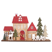 Christmas Village Table Top Sign 30x4.8x17.5cm Holiday Decoration