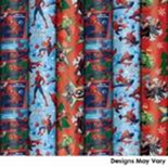 Marvel Christmas wrapping paper roll featuring festive superhero design – 3m x 700mm