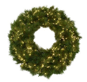 2.7m Green Hill Christmas garland with 170 tips and 400 warm white cluster LEDs – pre-lit holiday garland for mantels and staircases