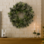 76cm Noble Cashmere Christmas wreath with full green pine-style foliage