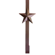 Metal wreath hanger with star detail, 37x10.5x6.5cm – fits over standard doors