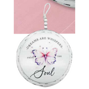 Ronis Circular Wooden Wildflower Beaded Signs 15x15x0.6cm Assorted