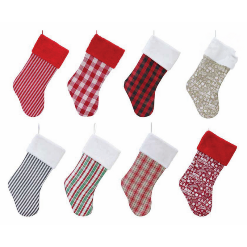 Ronis Classic Stocking with Plush Trim Mega Mix 50cm 8 Asstd