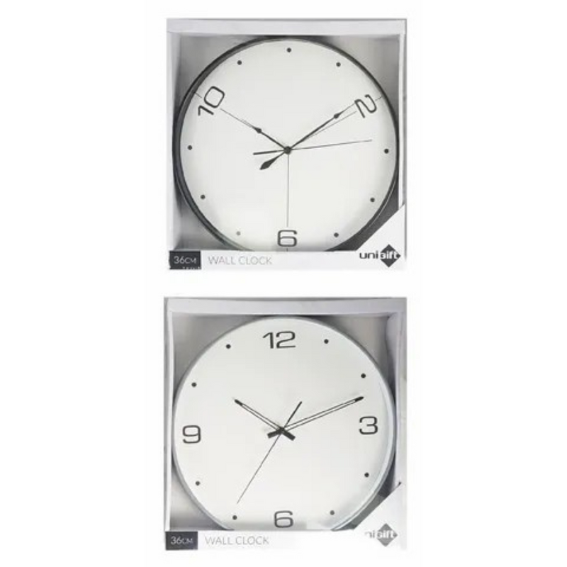 Ronis Classic Clock 36cm Black/White Assorted