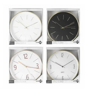 Ronis Classic Clock Plated Finish 30cm Assorted