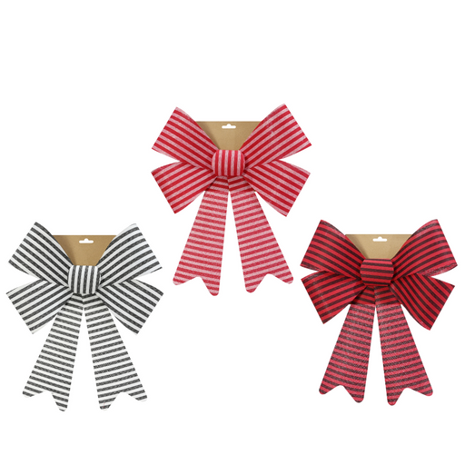 Ronis Classic Striped Bow 38x50cm Assorted
