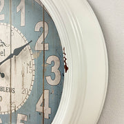 Ronis Classical Vintage Metal Wall Clock Large 46x46x8cm White