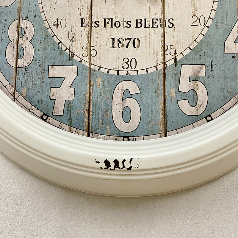 Ronis Classical Vintage Metal Wall Clock Large 46x46x8cm White