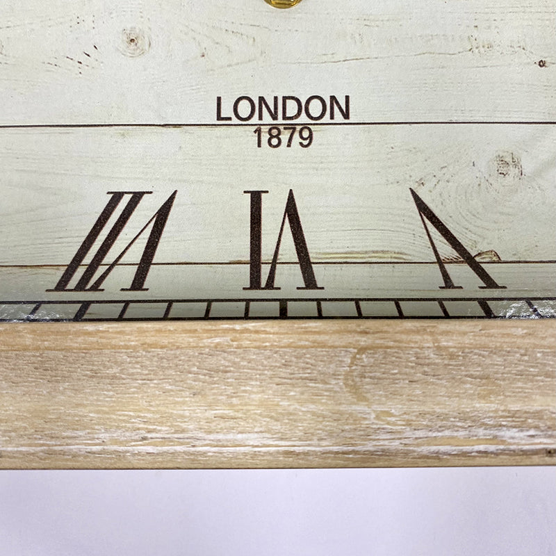 Ronis Classical Wooden Square Table Clock 30x8x31cm Natural