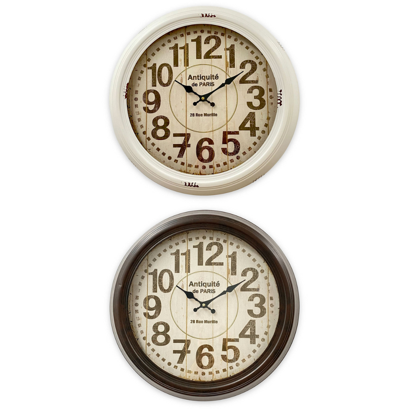 Ronis Classical Mid Metal Wall Clock 46cm Assorted