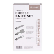 Ronis Clevinger Belmont 3 Piece Stainless Steel Cheese Knife Set