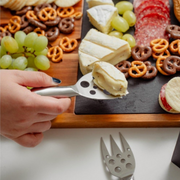 Ronis Clevinger Hobson 4 Piece Stainless Steel Cheese Knife Set with Magnetic Block