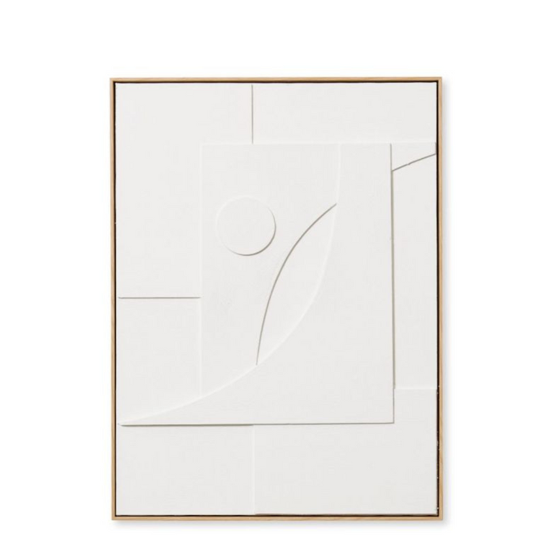 Ronis Clinton No5 3D Hand Painted 60x3x80cm Off White/Natural