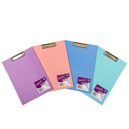 Clipboard A4 Laminated Paper Cover – durable A4 clipboard with laminated cover in assorted colours