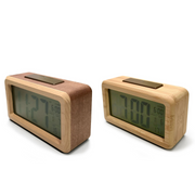 Ronis Clock Checkmate Timber Multifunction Digital Alarm Clock 14x7.8x4.5cm Assorted
