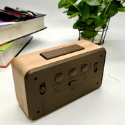 Ronis Clock Checkmate Timber Multifunction Digital Alarm Clock 14x7.8x4.5cm Assorted