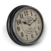 Ronis Clock Classic Metal Wall Clock 31cm Black