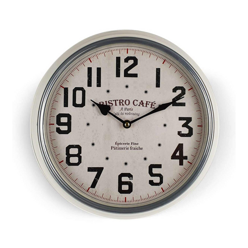 Ronis Clock Classic Metal Wall Clock 31cm White