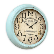 Ronis Clock Classical Mid Metal Wall Clock 46cm Blue