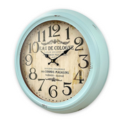 Ronis Clock Classical Mid Metal Wall Clock 46cm Blue