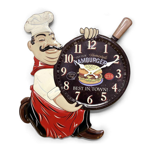 Ronis Clock Iron Plate Stamping Clock Chef 54cm