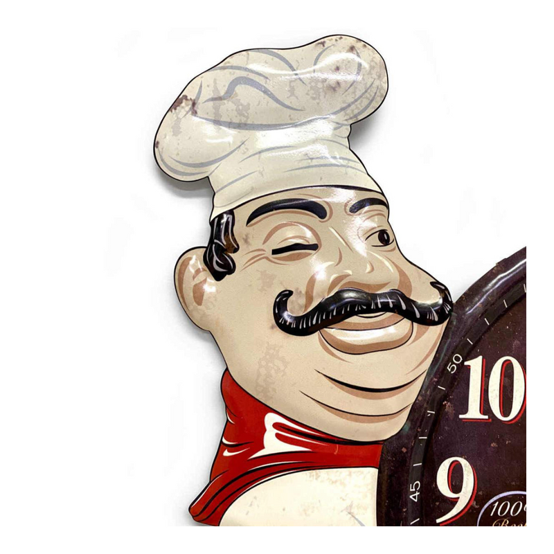 Ronis Clock Iron Plate Stamping Clock Chef 54cm