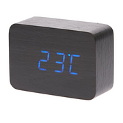 Ronis Clock LED Cuboids Table Clock 10cm Black
