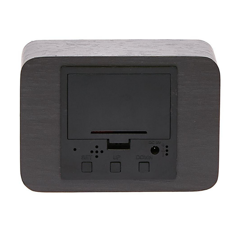 Ronis Clock LED Cuboids Table Clock 10cm Black