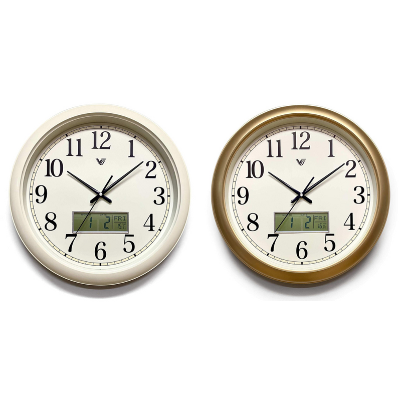 Ronis Clock Modern Clock/Digital Calendar 42cm Assorted
