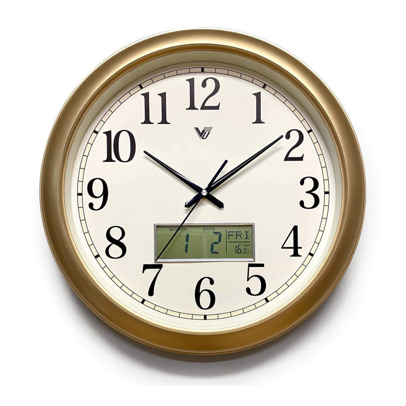 Ronis Clock Modern Clock/Digital Calendar 42cm Assorted