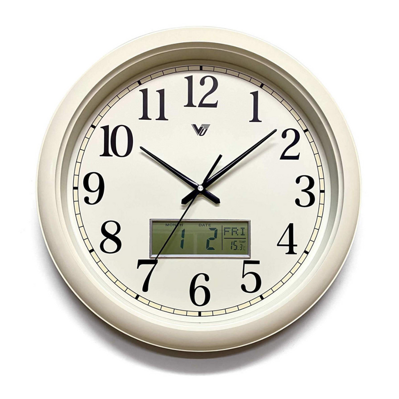 Ronis Clock Modern Clock/Digital Calendar 42cm Assorted