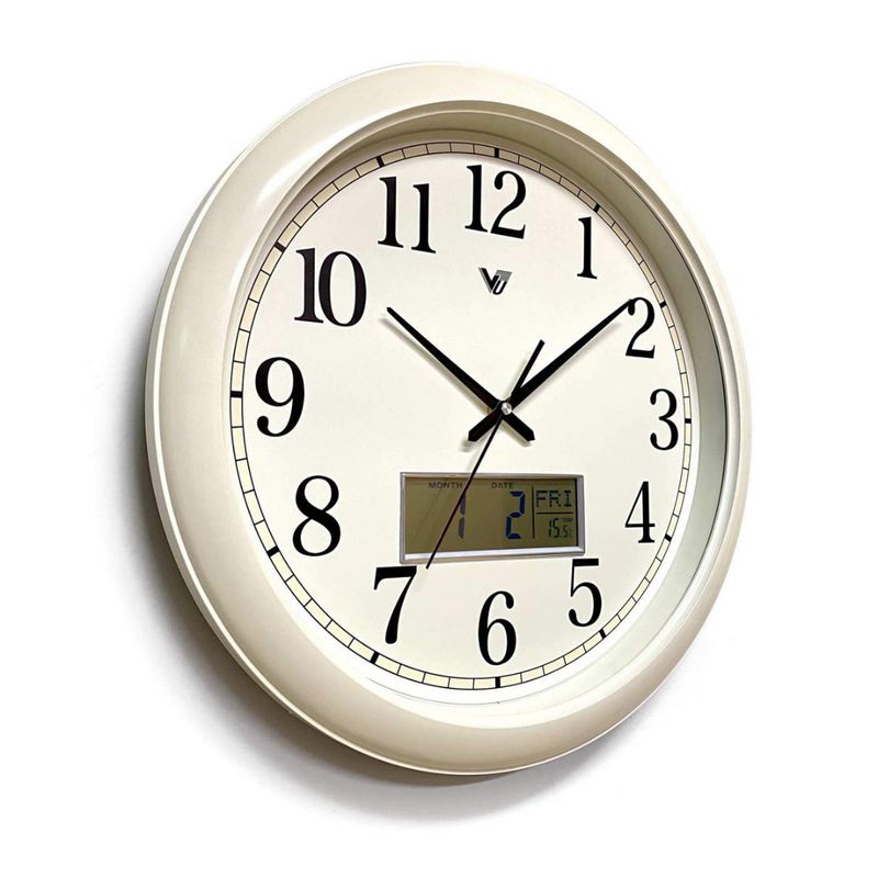 Ronis Clock Modern Clock/Digital Calendar 42cm Assorted