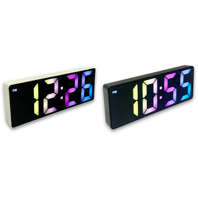 Ronis Clock Rainbow LCD Table Clock Assorted