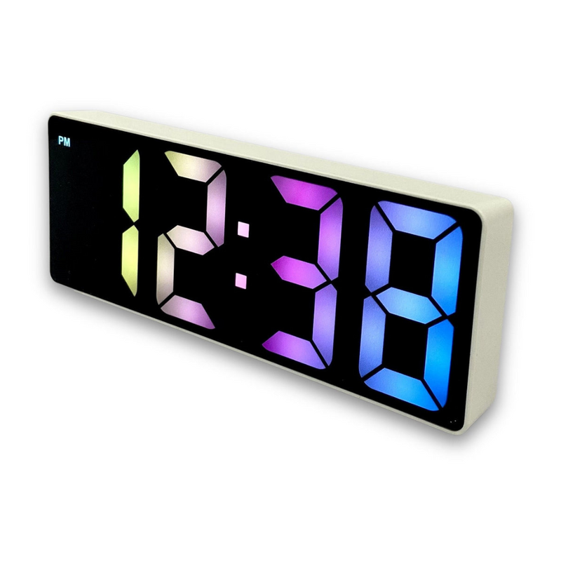 Ronis Clock Rainbow LCD Table Clock Assorted