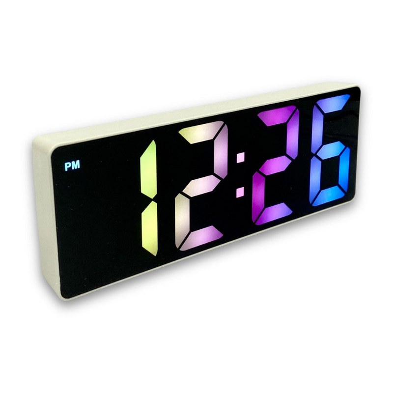 Ronis Clock Rainbow LCD Table Clock Assorted