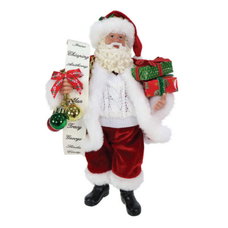 Ronis Collectible Nice List Santa 28cm