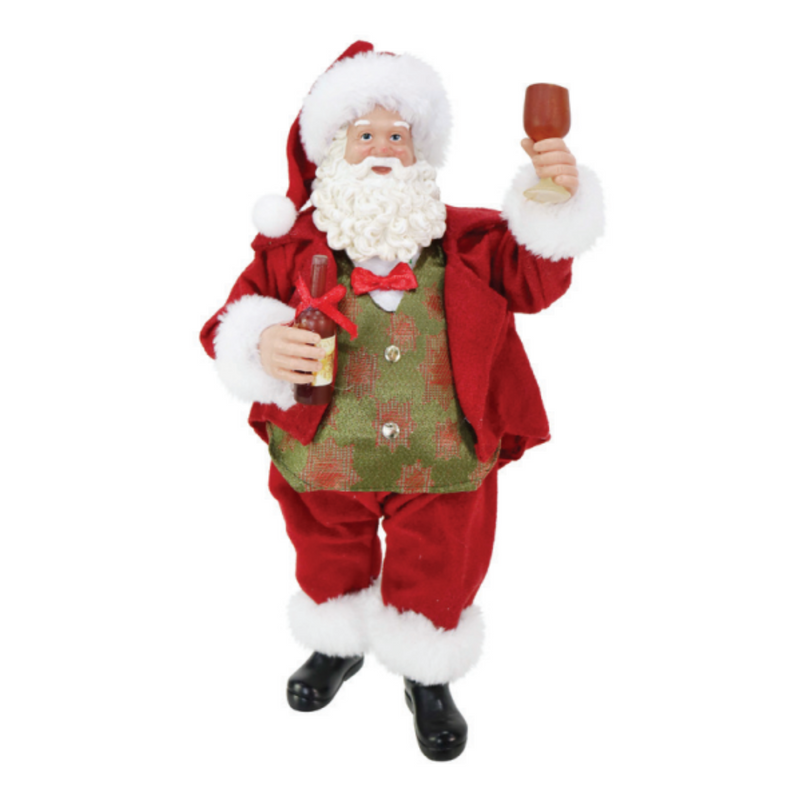 Ronis Collectible Wine N Chill Santa 27cm