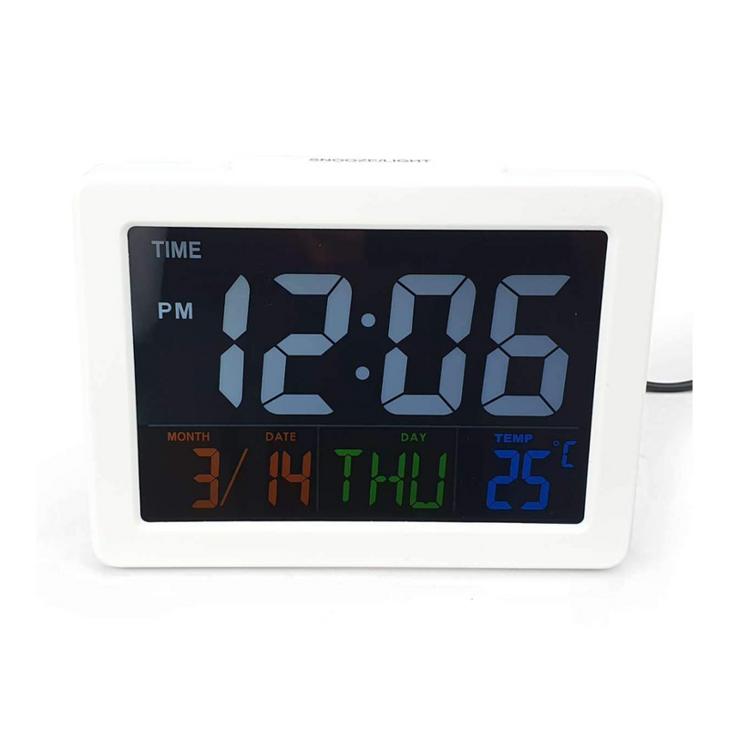Ronis Colour Screen LCD Table Clock Assorted