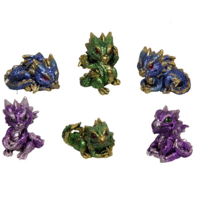 Ronis Coloured Baby Dragon on Stand 5cm Assorted