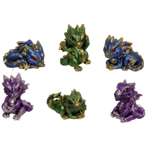 Ronis Coloured Baby Dragon on Stand 5cm Assorted