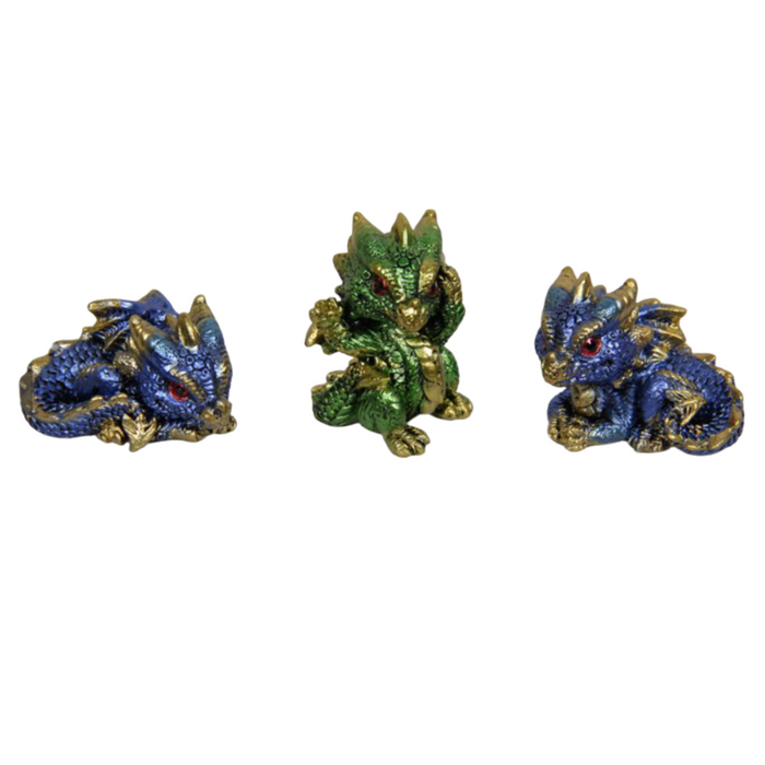 Ronis Coloured Baby Dragon on Stand 5cm Assorted