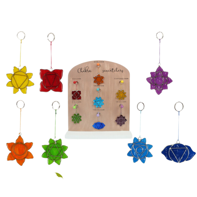 Ronis Coloured Chakra Suncatcher 11cm Assorted