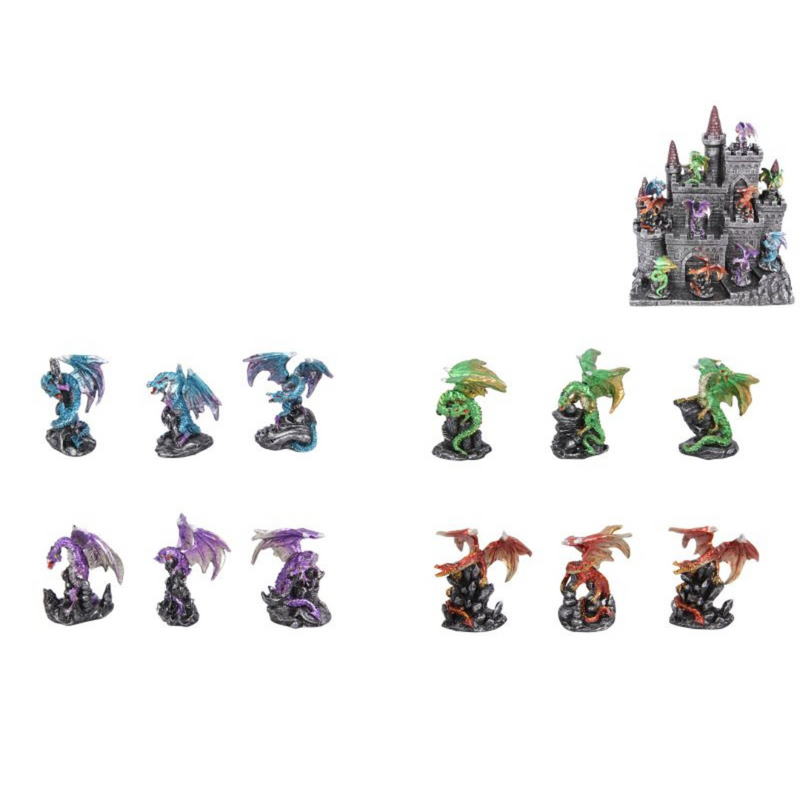 Ronis Coloured Dragon on Displays 6cm Assorted