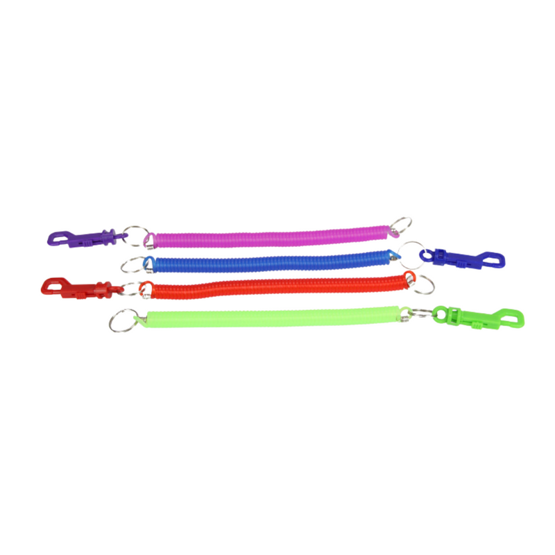 Ronis Coloured Spiral Coil Key Ring Assorted