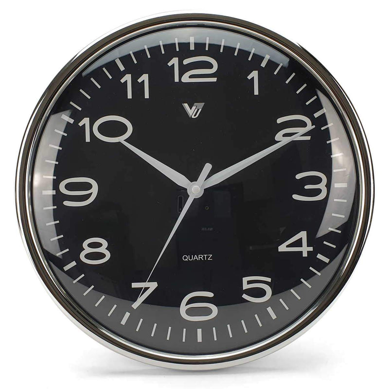 Ronis Colson Shiny Frame Domed Face Wall Clock 30x30x2cm Assorted